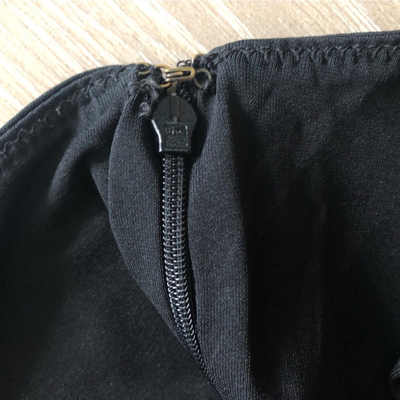 Vintage Calvin Klein Square Neck Black Midi Dress Size XS - Picture 8 of 9